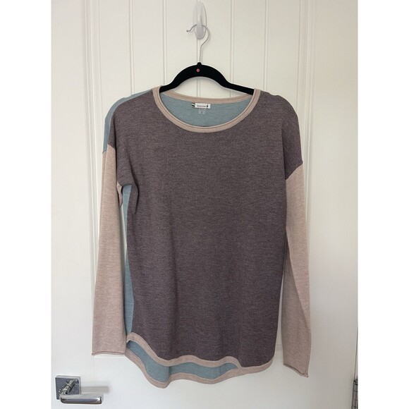 Smartwool Shadow Pine Sweater Women Small Purple Long Sleeve Pullover Wool - Picture 2 of 7